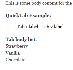tab body list example